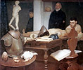 LEZIONE DI ANATOMIA, dipinto di Luciano Regoli