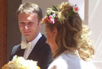 Anja e Wolfgang all'altare