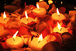 Allestimento candele per ricevimento nunziale, Agenzia Minervarte